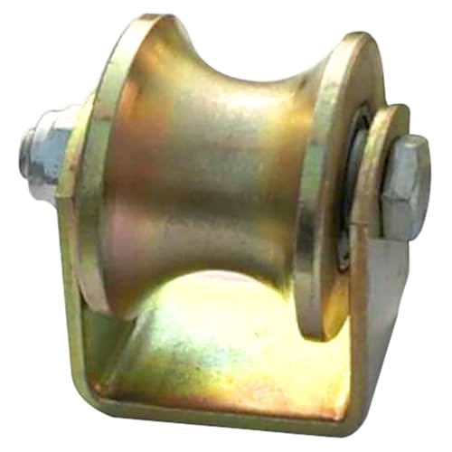 Schiebetorswalzen 2 Zoll U-förmige Rillenscheibe mit Halterung Metallseilwalze für runde Röhrchen, Rolling-Tor, Industriemaschinen, Drahtseilschiene-Roller Roller von Ercoiong