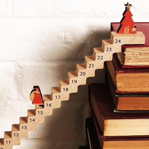 Climbing Santa Adventskalender, Holz Adventskalender Treppen Klettern Tischschild Weihnachten Countdown Ornamente für Familien Freunde Kollegen Climbing Santa Adventskalender, Holz Adventskalender Treppen Klettern Tischschild Weihnachten Countdown Ornamente für Familien Freunde Kollegen von Erconsso
