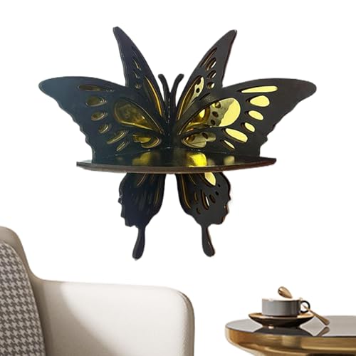 Erconsso Eck-Wandregale | Schwebender Schmetterling Badezimmer – Retro-Holzständer für Schlafzimmer, Büro, Badezimmer, Garage, Erconsso Eck-Wandregale | Schwebender Schmetterling Badezimmer – Retro-Holzständer für Schlafzimmer, Büro, Badezimmer, Garage, von Erconsso