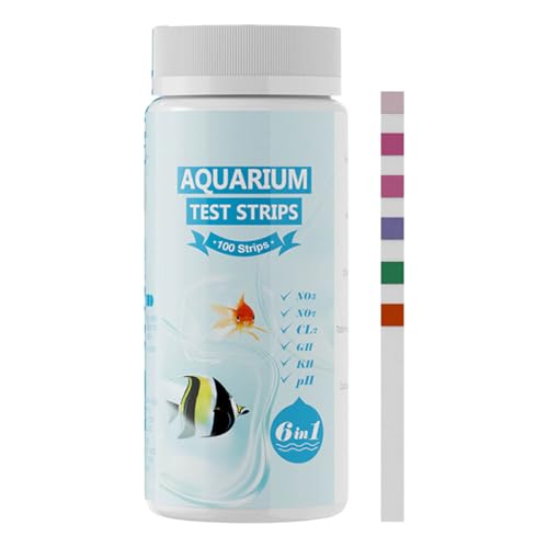 Erconsso Fischbecken Teststreifen, 100 Stück Wasserteststreifen, 6-in-1 Teststreifen Für Salzwasser Aquarium Anfänger HeimsPA Hot Tub von Erconsso