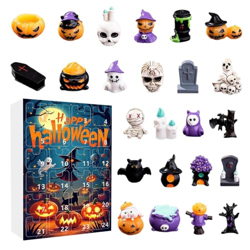 Erconsso Halloween Countdown Kalender, 24 Tage Des Horror Saison Advents, Gruselige Resin Skulpturen Deko Für Schreibtisch Party Wohnzimmer Erconsso Halloween Countdown Kalender, 24 Tage Des Horror Saison Advents, Gruselige Resin Skulpturen Deko Für Schreibtisch Party Wohnzimmer von Erconsso