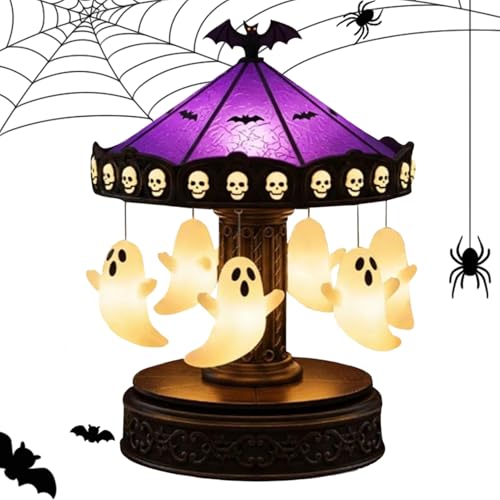 Erconsso Halloween Leuchtender Geist | Vintage Deko Mit Schwebenen Geistern,Grusel Deko Für Tisch Zuhause Party Festival Outdoor Innenraum Wohnzimmer Schlafzimmer von Erconsso