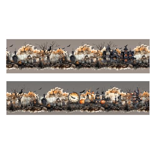 Erconsso Halloween Scrapbook Klebeband - Deko Klebeband Mit Aufklebern - Dekoratives Rollen-Set mit Gothic Stickern für Feiertage Schule Festtage Scrapbook Tagebuch Basteln Geschenkverpackung Erconsso Halloween Scrapbook Klebeband - Deko Klebeband Mit Aufklebern - Dekoratives Rollen-Set mit Gothic Stickern für Feiertage Schule Festtage Scrapbook Tagebuch Basteln Geschenkverpackung von Erconsso