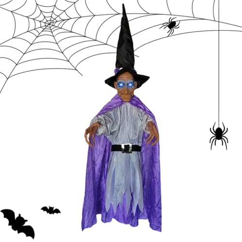 Erconsso Hexen Deko - Halloween Deko Für Party Bar Geister Hexe - Spooky Figur Lampe Für Haus Garten Wohnzimmer Tür Wand Party Thanksgiving Vordereingang von Erconsso