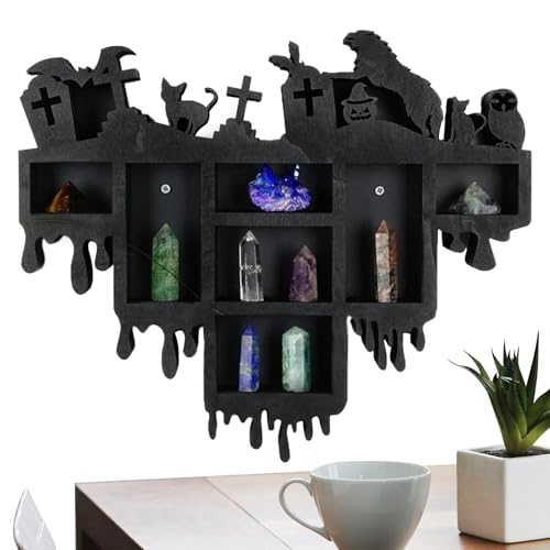 Erconsso Kristall Display Halterung, Gotisch Wand Organizer Für Energie Steine, Multifunktionale Schwebe Für Küche Schlafzimmer Badezimmer Wohnzimmer von Erconsso
