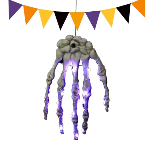 Erconsso Leuchtende Skelett Hand Halloween - Hand Schädel Modell,LED-beleuchtete Gothic Horror Gruseldekoration für Friedhof Innen und Außen Haus Rasen Wand Schlafzimmer Halloween Dekoration Erconsso Leuchtende Skelett Hand Halloween - Hand Schädel Modell,LED-beleuchtete Gothic Horror Gruseldekoration für Friedhof Innen und Außen Haus Rasen Wand Schlafzimmer Halloween Dekoration von Erconsso