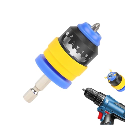 Erconsso Magnetischer Bit Halter,7-stufig verstellbarer Tiefenanschlag für Schrauben | Sechskant Aufnahme Adapter Für Trockenbau Garage Werkstatt Elektrowerkzeug Bohrdeckel von Erconsso