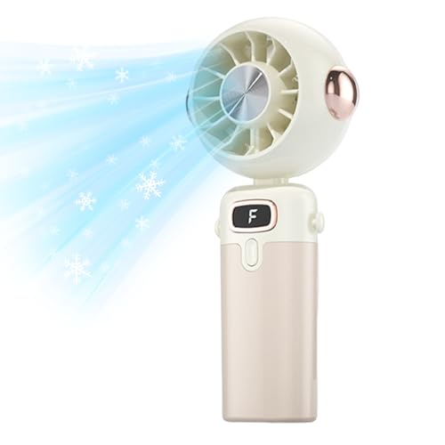 Erconsso Mini Ventilator | USB-wiederaufladbarer tragbarer kompakter Ventilator | Leiser Persönlicher Ventilator Mit Kühlfunktion Für Sommer Outdoor Schreibtisch Auto Kinder von Erconsso