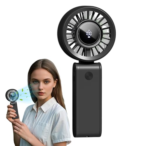 Erconsso Reiseventilator | Persönlicher Kühlventilator | Aufladbarer Ventilator mit 3 Geschwindigkeitsstufen für Draußen Zimmer Küche Schlafsaal Kabine Camping Schlafzimmer Schreibtisch und Tisch von Erconsso