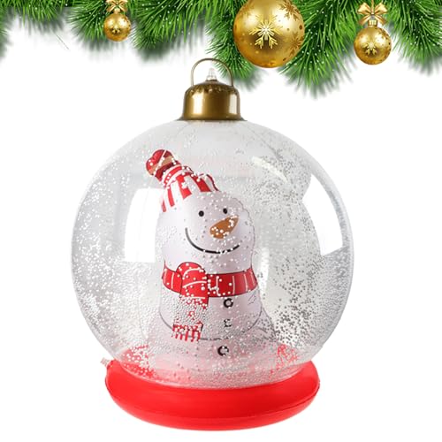 Erconsso Riesen Weihnachtskugel Aufblasbar | Festlicher Blasball - Innenbeleuchtet Weihnachtsschmuck Für Drinnen Draußen Garten Hausparty Vorgarten von Erconsso