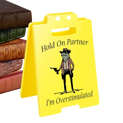 Erconsso Schreibtisch Gestresst Schild | Humorvolles Büroschild Bürodekoration,Deko Für Wohnzimmer Schlafzimmer Auto von Erconsso