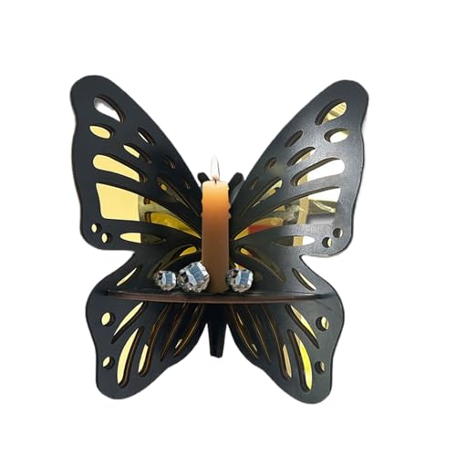 Erconsso Schweberegal für Ecken, schwebendes Schmetterlings- – Retro-Holzständer für Schlafzimmer, Büro, Badezimmer, Garage, Erconsso Schweberegal für Ecken, schwebendes Schmetterlings- – Retro-Holzständer für Schlafzimmer, Büro, Badezimmer, Garage, von Erconsso