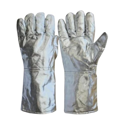 Erconsso Schweißerhandschuhe | Aluminiumfolie Hitzebeständige Gießhandschuhe,5 Finger Schutzhandschuhe Für Glasverarbeitung Gastronomie Metallarbeiten Küche Gießerei Erconsso Schweißerhandschuhe | Aluminiumfolie Hitzebeständige Gießhandschuhe,5 Finger Schutzhandschuhe Für Glasverarbeitung Gastronomie Metallarbeiten Küche Gießerei von Erconsso