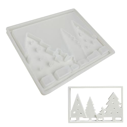Erconsso Silikon Weihnachtsbaum Form | Zuhause Dekoration Gussformen | Silikon Licht Schild Formen Für Zement Gips Kunst Lehrer Heimdekorateur Kreative Schüler Party Planer von Erconsso