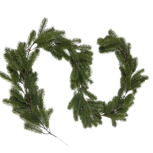 Erconsso Weihnachtsgrün Girlande Fühlt Sich Echt An - Weihnachts Kieferngirlande | Mit Aufhänger Für Tisch Innen Außen Zuhause Bauernhaus Kamin Party Treppen Für Dekoration Und Saisonale Dekoration Erconsso Weihnachtsgrün Girlande Fühlt Sich Echt An - Weihnachts Kieferngirlande | Mit Aufhänger Für Tisch Innen Außen Zuhause Bauernhaus Kamin Party Treppen Für Dekoration Und Saisonale Dekoration von Erconsso