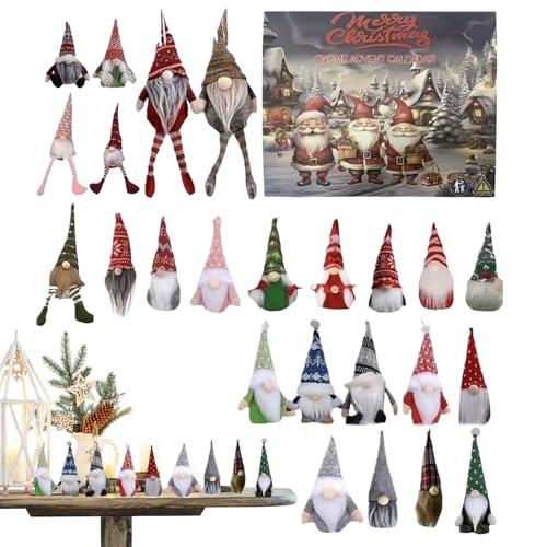 Erconsso Wichtel Kalender Adventszeit | 24 Tage Weihnachts Wichtel Spielzeug Adventskalender 2025 | Festliche Party Geschenke Puppen für Halloween Fest Fensterbank Schreibtisch Kaminsims Tisch Mädchen von Erconsso
