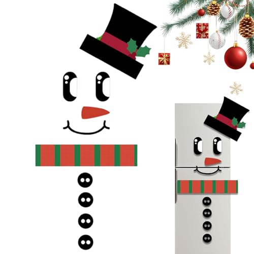 Weihnachts-Wandaufkleber, Weihnachtstüraufkleber, niedlicher -Aufkleber, lustige Ausdrucks-Dekorationen für Kühlschrank, Wand, Fenster, Tür, Auto, Wohnzimmer, Schlafzimmer von Erconsso