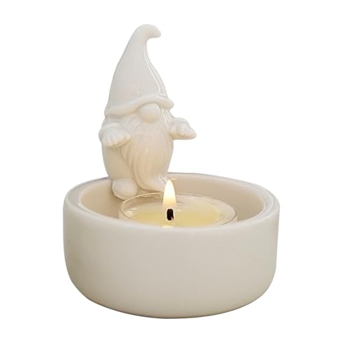 Wichtel Kerzenhalter, GNOME Teelichthalter, Wichtel Wärmende Hände Kerzenständer Aus Keramik, Weihnachtsmann Teelichhalterung Für Tischdekoration Wichtel Kerzenhalter, GNOME Teelichthalter, Wichtel Wärmende Hände Kerzenständer Aus Keramik, Weihnachtsmann Teelichhalterung Für Tischdekoration von Erconsso
