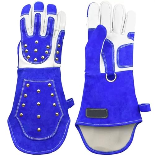 ErdBar Bissfeste Handschuhe Anti-Hundebiss-Katzenkratzer-Handschuhe aus dickem Rindsleder, 45 cm, Trainingstier, für Spaziergänge mit dem Hund, Haustier-Kosmetikerin von ErdBar