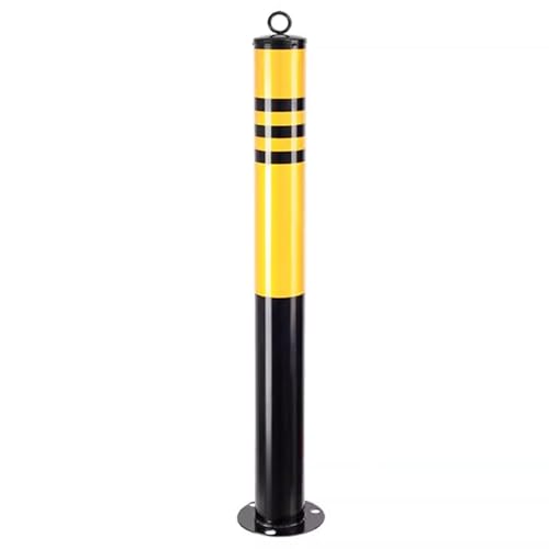 ErdBar parkplatzsperre Sicherheitspollerpfosten, gelbe Eisenpoller mit reflektierendem Band, Verkehrspoller für Lager, Parksperre (Color : Yellow1, Size : 65 * 13cm/25.5 * 5.1in) von ErdBar