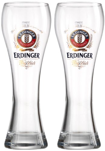 Erdinger-Bier-Gläser, Halber Liter, 2er-Set von Erdinger