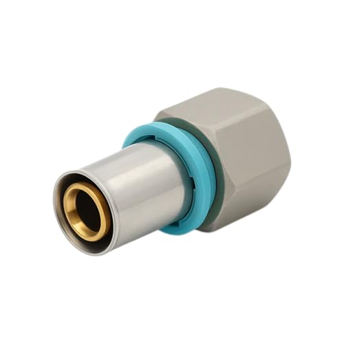 Erfu Mehrschichtige gerader Steckverbinder, DVGW-zertifiziert, Multiprofile U/H/TH, robustes Messing mit doppelter O-Ring-Dichtung (26 mm x 4/4F-V) von Erfu