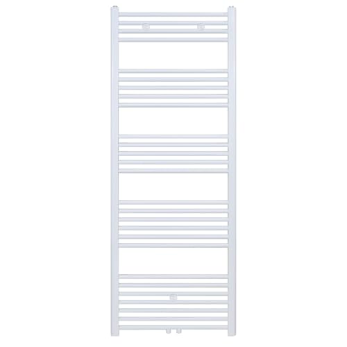 Erfu Mittelanschluß Badheizkörper - Handtuchhalter Heizkörper | Handtuchwärmer | Handtuchtrockner | Röhrenheizkörper (Weiß, 1600x500 mm) von Erfu