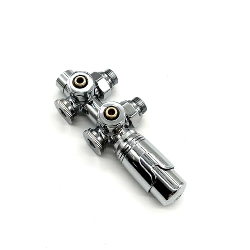 Heizkörperventil Multiblock Erfu – Thermostatisches Design | Universal-Anschluss für Boden und Wand | M30 x 1,5 | Modernes 2-in-1-Heizset (verchromter Edelstahl) von Erfu