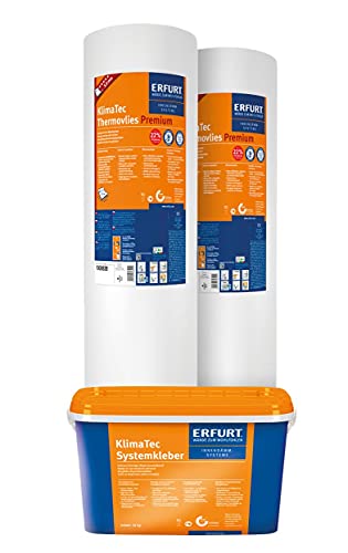 Erfurt KlimaTec Thermovlies Premium Tapete - 2 Rollen 15m² + Kleber von Erfurt