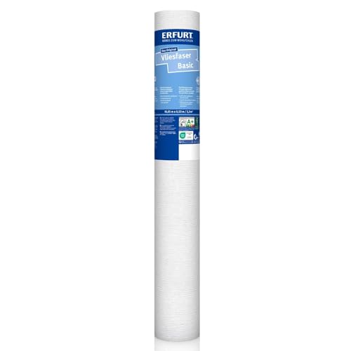 Erfurt Vliesfaser Basic 107 Weiß überstreichbare Vliestapete weisse Tapete mit Struktur 1 Rolle 10.05 x 0.53m Erfurt Vliesfaser Basic 107 Weiß überstreichbare Vliestapete weisse Tapete mit Struktur 1 Rolle 10.05 x 0.53m von Erfurt