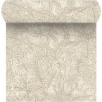 Erfurt Vliestapete Blätter dunkelbeige beige B/L: ca. 53x1005 cm von Erfurt