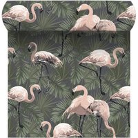 Erfurt Vliestapete Flamingo rosa dunkelgrün B/L: ca. 53x1005 cm von Erfurt