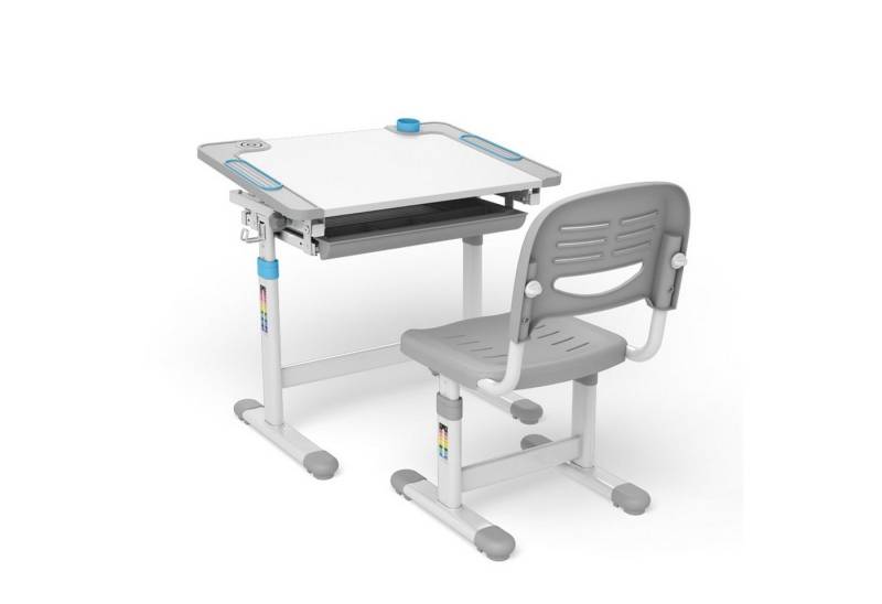Ergo Office Kinderschreibtisch ER-418, inkl. Stuhl, verstellbare Tischhöhe - Sitzhöhe - Rückenlehne von Ergo Office