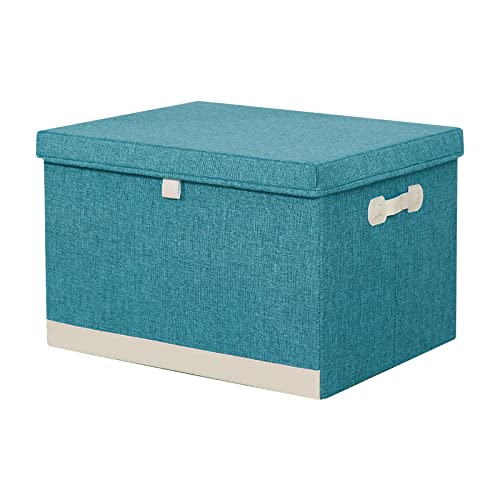 Ergocar Aufbewahrungsbox, Faltbare Stoffboxen Aufbewahrung mit Griff und Deckel, Stabile Langlebig Aufbewahrungsbox für Kleidung, Bettwäsche, Bettdecken, Steppdecke, Kissen von Ergocar