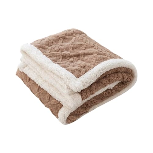 Ergocar Flauschige Kuscheldecke, Sofadecke Doppelgesicht Dicke Decke, Dicke Warme Sherpa Fleece Plüsch Decken, Kunstpelz Fleece Sherpa Wolldecke für Couch, Stuhl und Bett von Ergocar