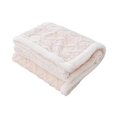 Ergocar Flauschige Kuscheldecke, Sofadecke Doppelgesicht Dicke Decke, Dicke Warme Sherpa Fleece Plüsch Decken, Kunstpelz Fleece Sherpa Wolldecke für Couch, Stuhl und Bett von Ergocar