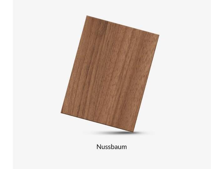 Ecktischplatte Melamin Dekor Nussbaum, 2600/800 x 1600/800 x 25 mm von Ergolutions