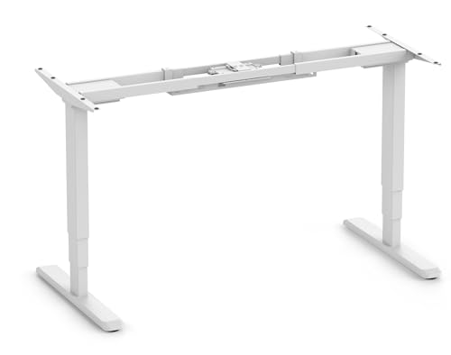 Ergolutions® Primus Tischgestell Weiß - Ergonomischer Schreibtisch, 2 Leise Motoren mit App-Steuerung und Memory-Funktion, Kollisionsschutz, Kabelmanagement von Ergolutions