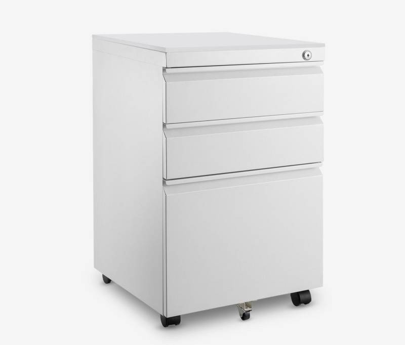 Ergolutions Rollcontainer Metall mit Holzblende, 5 Jahre Garantie / mit Schloss / 3 große Fächer / Gleitlagerschienen Ergolutions Rollcontainer Metall mit Holzblende, 5 Jahre Garantie / mit Schloss / 3 große Fächer / Gleitlagerschienen von Ergolutions