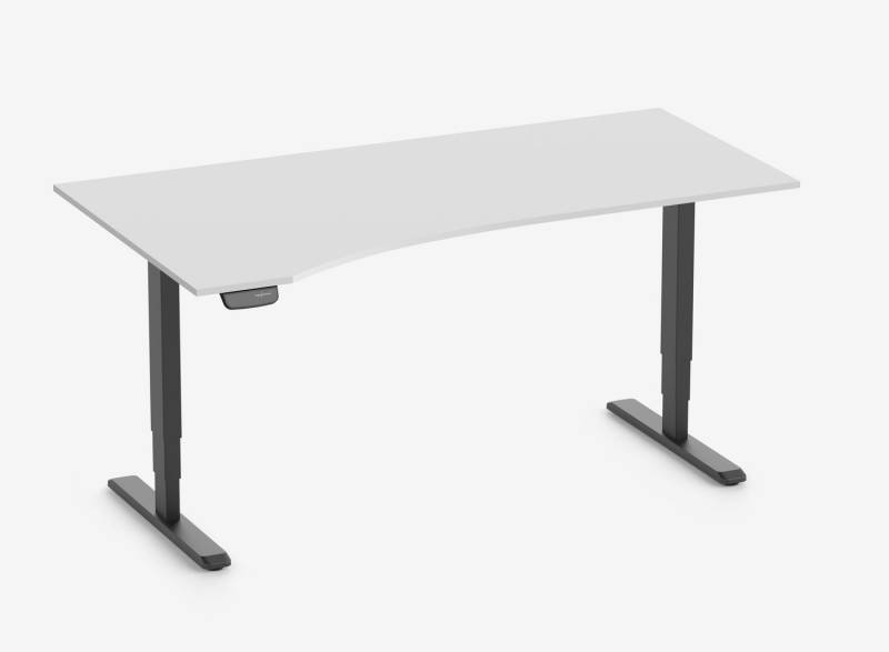 Ergolutions Schreibtisch PRIMUS elektrisch höhenverstellbarer Freiformschreibtisch, 140 kg Traglast / App / Leise / Timer / Memory / Kollisionssensor von Ergolutions