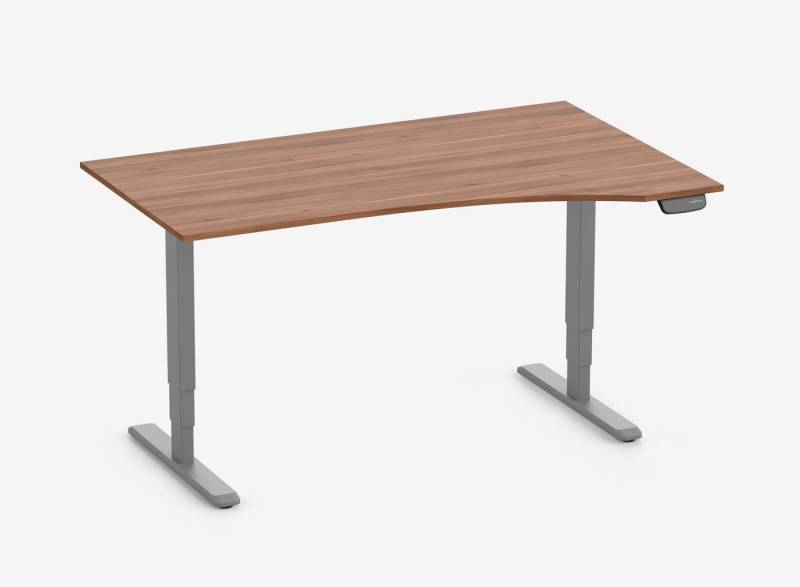 Ergolutions Schreibtisch PRIMUS elektrisch höhenverstellbarer Freiformschreibtisch, 140 kg Traglast / App / Leise / Timer / Memory / Kollisionssensor von Ergolutions