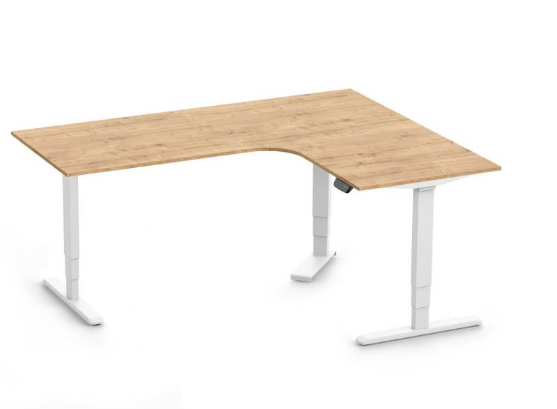 Ergolutions Schreibtisch PRIMUS elektrisch höhenverstellbarer Eckschreibtisch, 180 kg Traglast / Leise / Timer / Memory / Kollisionssensor Ergolutions Schreibtisch PRIMUS elektrisch höhenverstellbarer Eckschreibtisch, 180 kg Traglast / Leise / Timer / Memory / Kollisionssensor von Ergolutions
