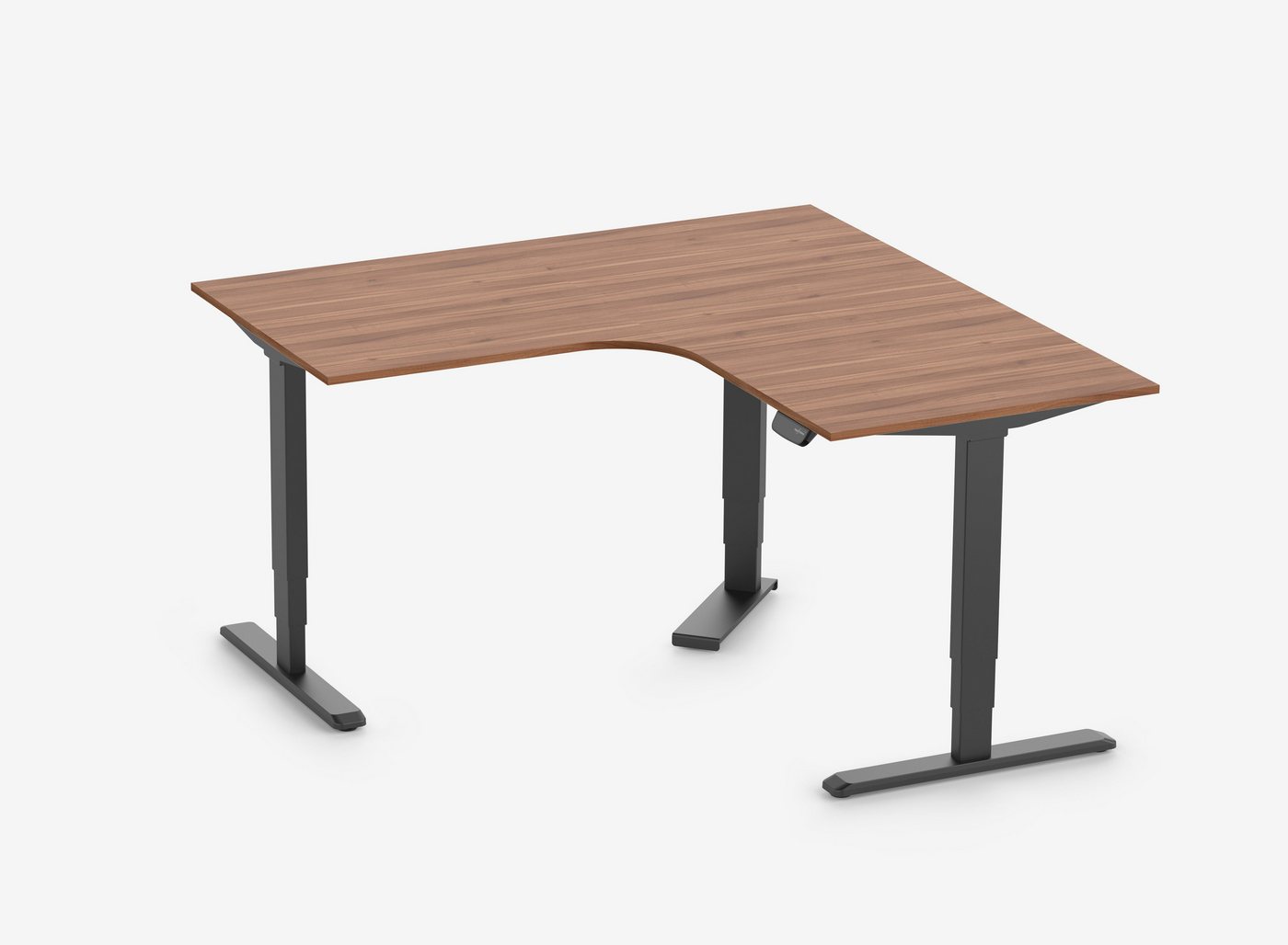Ergolutions Schreibtisch PRIMUS elektrisch höhenverstellbarer Eckschreibtisch, 180 kg Traglast / Leise / Timer / Memory / Kollisionssensor von Ergolutions