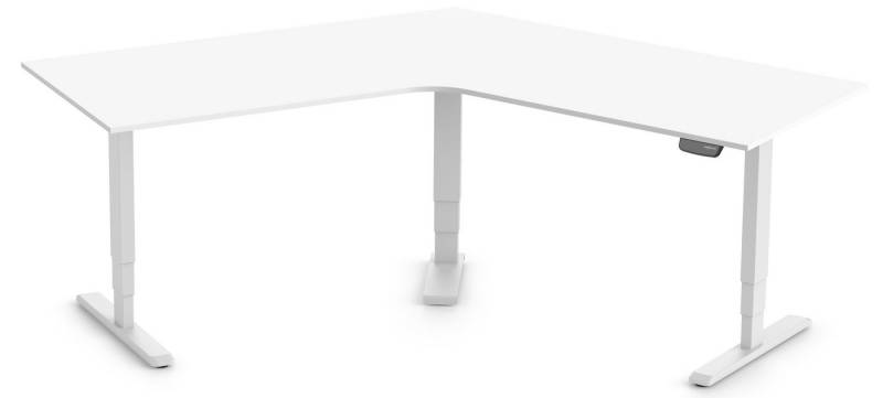Ergolutions Schreibtisch PRIMUS elektrisch höhenverstellbarer Winkelschreibtisch, 180 kg Traglast / Leise / Timer / Memory / Kollisionssensor von Ergolutions
