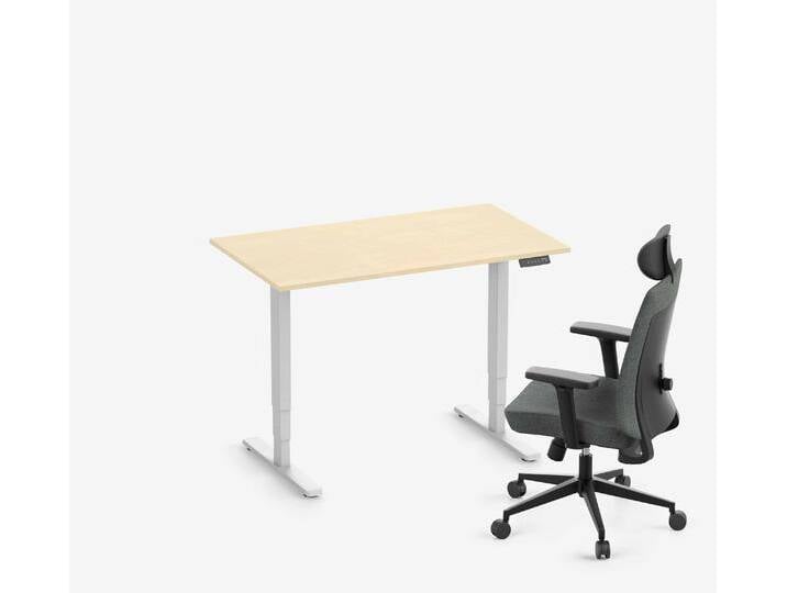 FOKUS + Stuhl Weiß Birke Normal 1200 x 70 x 19 mm von Ergolutions