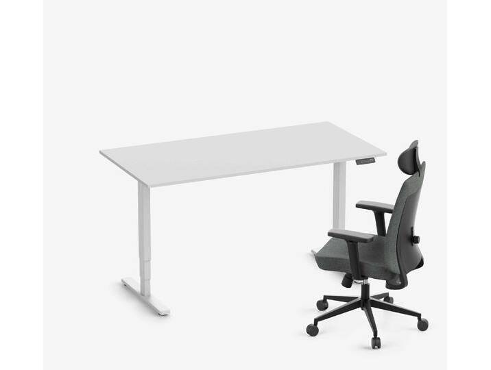 FOKUS + Stuhl Weiß Lichtgrau Hoch 1600 x 80 x 19 mm von Ergolutions