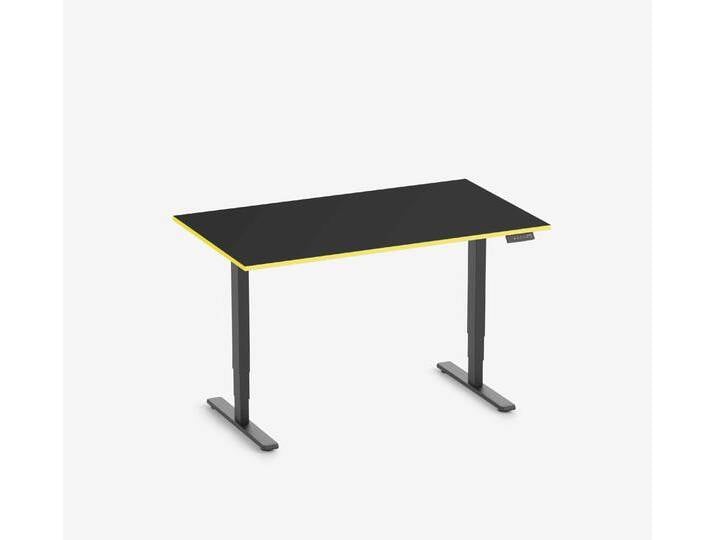 FOKUS Gamingschreibtisch Schwarz 140x80 Rechteck Yellow Cab von Ergolutions