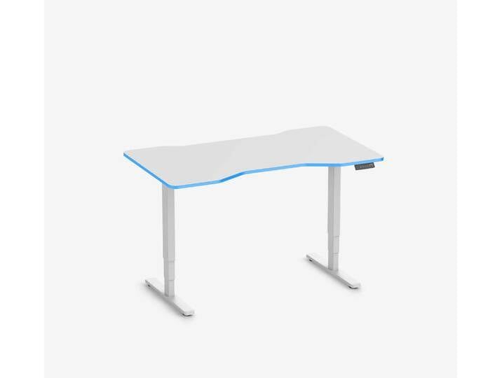 FOKUS Gamingschreibtisch Weiß 140x80 Cockpit Ocean von Ergolutions