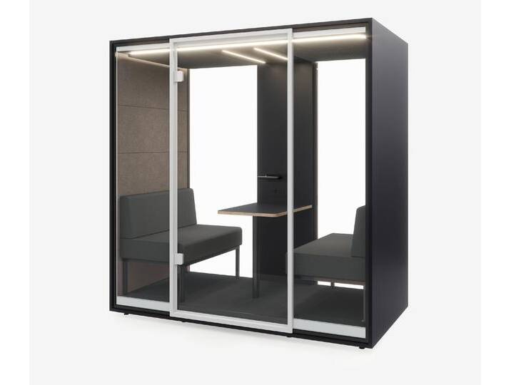 Meetingbox Quattro Anthrazit Anthrazit Kaffee Grau Glas Weiß von Ergolutions
