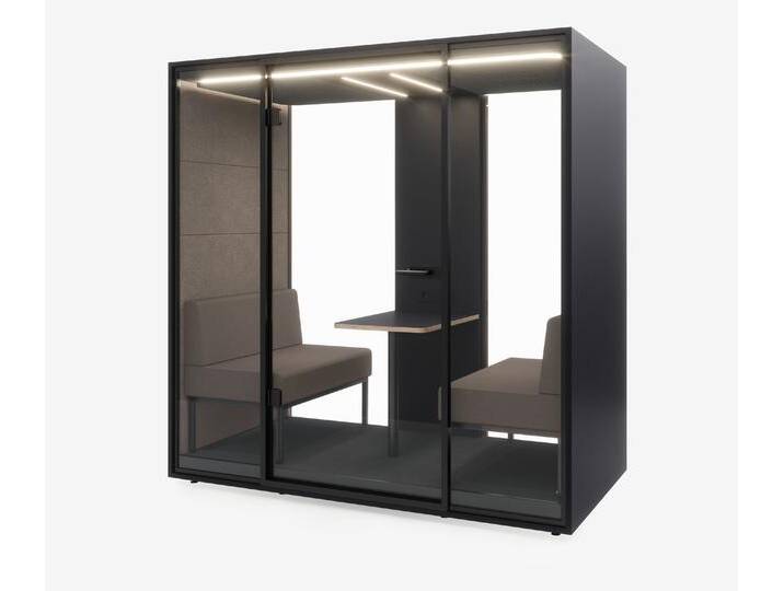 Meetingbox Quattro Anthrazit Anthrazit Kaffee Kaffee Glas Schwarz von Ergolutions